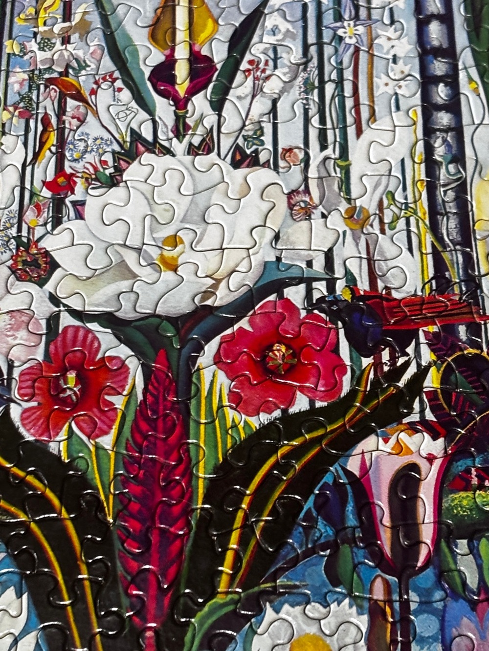 1968 Vintage Springbok Square Puzzle "FLOWERS" by Joseph Stella COMPLETE RARE - Picture 4 of 14